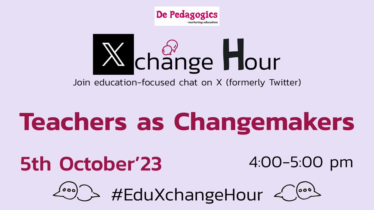 Join us as in this month’s Xchange Hour to share inspiring tips, stories and resources with other educators. Held every first Thursday of the month, using hashtag #EduXchangeHour #teachers share impactful stories, amazing ideas by adding videos, photos, and links to their tweets