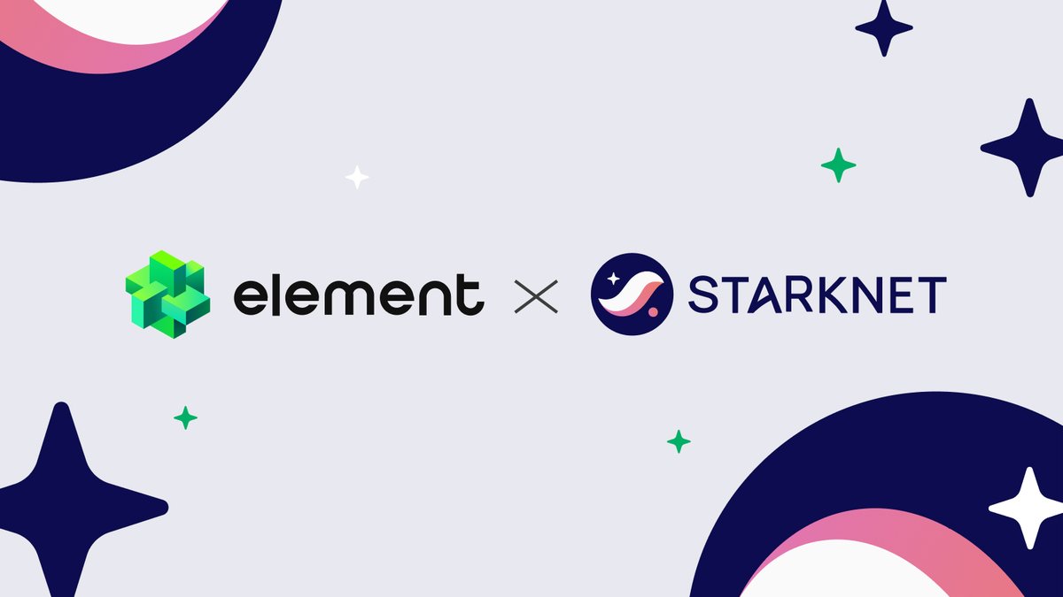 Hi, guys, great news to share! Element now is supporting @Starknet, a L2 network powered by zk rollup! Tell me any feedback🫡🫡