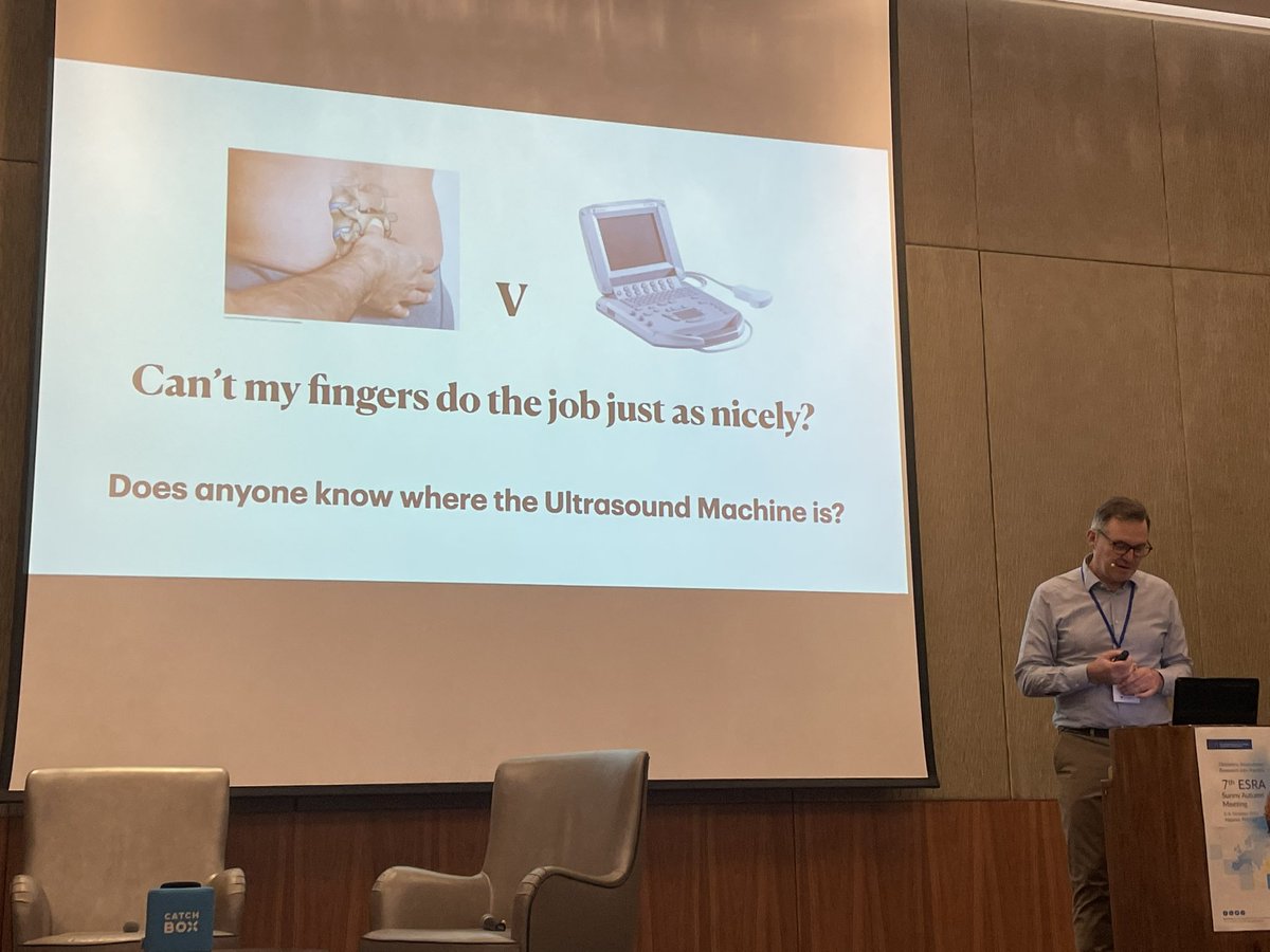 Great discussion about bedside ultrasound use for neuraxial techniques #ESRAsunny23 #OBanes