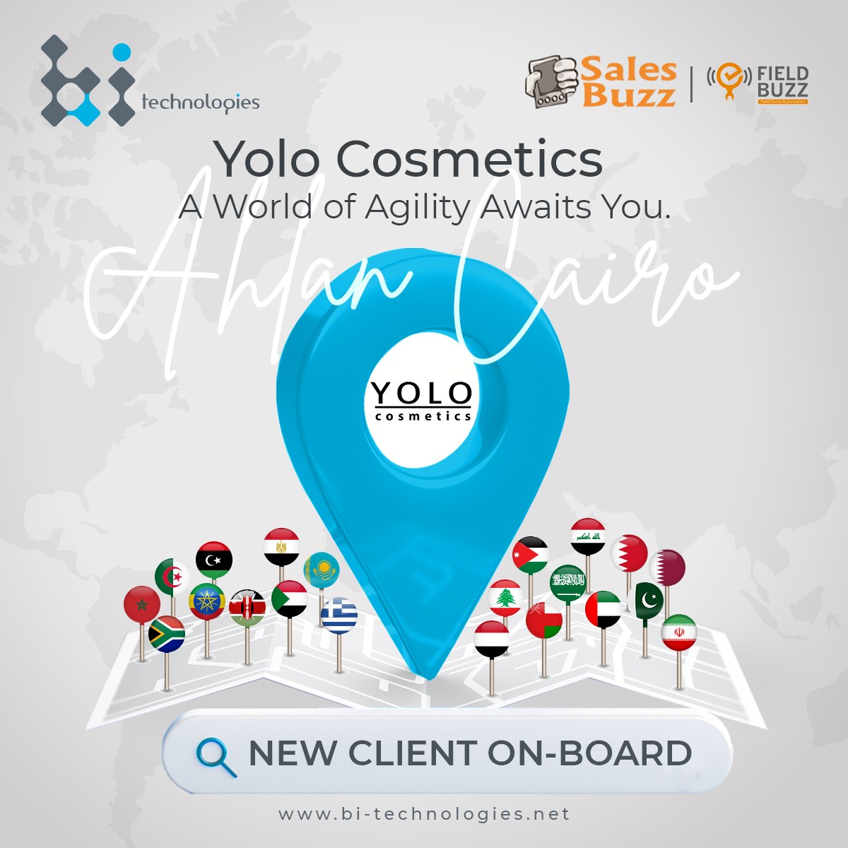 BITechnologies_'s tweet photo. We are delighted to welcome our new client, Yolo-Cosmetics, to Sales Buzz and Field Buzz #Agility World. We’re elated to have you onboard and glad you’ve chosen BI-Technologies as your #DigitalTransformation partner.
#Egypt #Cairo #SalesForceAutomation  #FieldForceAutomation https://t.co/Rg4R71rljZ