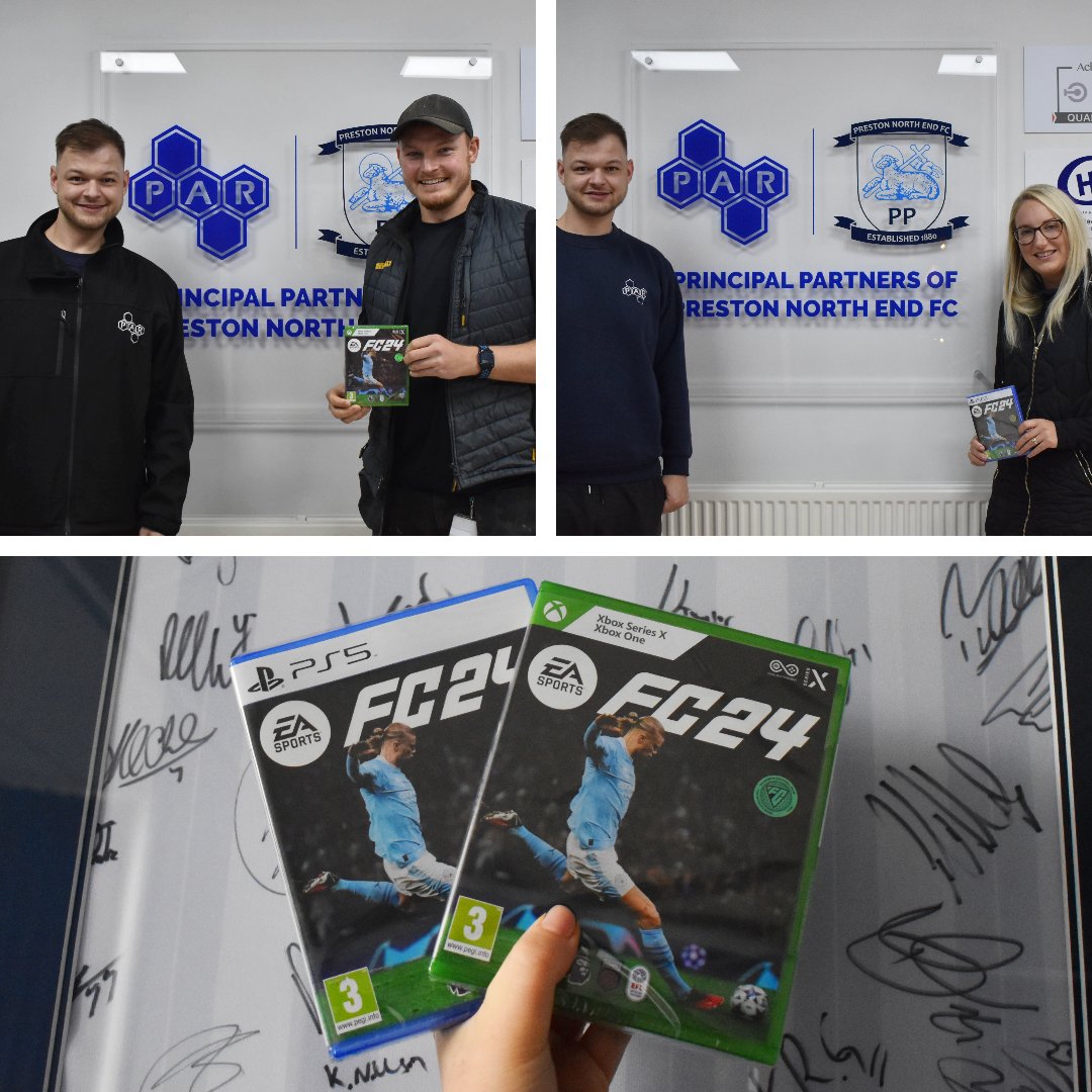 PAR_Group's tweet photo. ๐We recently met our competition winners!๐
Enjoy your prizes, and big thanks to all who participated!
#Winners #ThankYou #EASFC #PNEFC #PARGroup https://t.co/WhrDrDgMPN