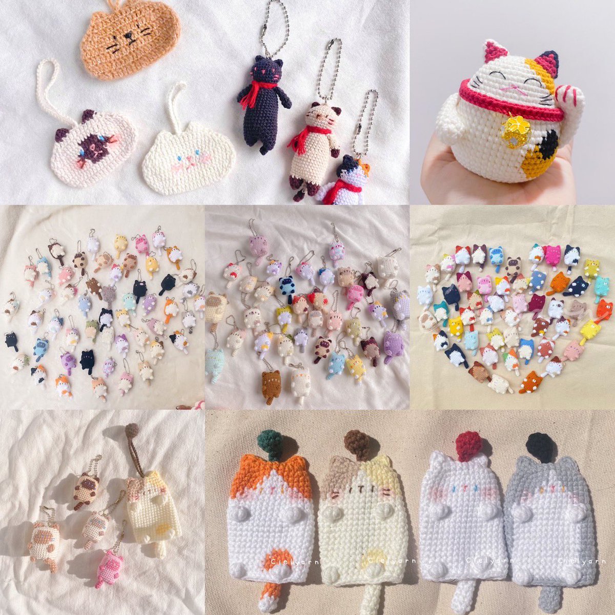 cielyarn's tweet photo. แวะมาฝากผลงานถักจากใจคั้บ💗 ชอบถักแมวเป็นส่วนใหญ่ เพราะคลั่งรักแงวคั้บ🐱
เล็กสุดที่ทำคือ น้องวาฬถักจากด้ายเย็บผ้าค่า 🐳 https://t.co/5sdIE4Egud