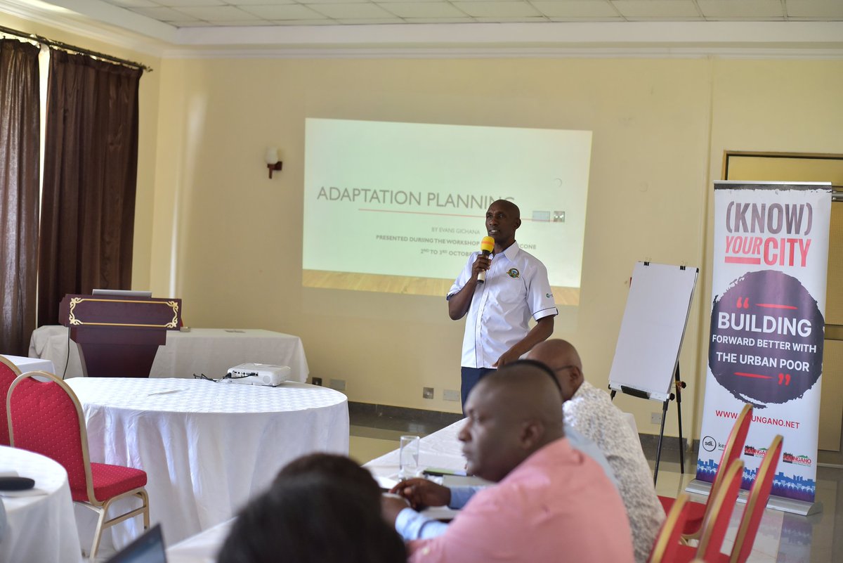 Omollojnr01's tweet image. Director Gichana of @KisumuCountyKE presenting the process and framework of adaptation plan to climate change in the ongoing multi stakeholders #vulnerabilitymapping validation workshop at Pinecone hotel. @WeAreVCA @Wanavijiji_sdi @CitiesAlliance @sdi_net 
#justclimateactionnow