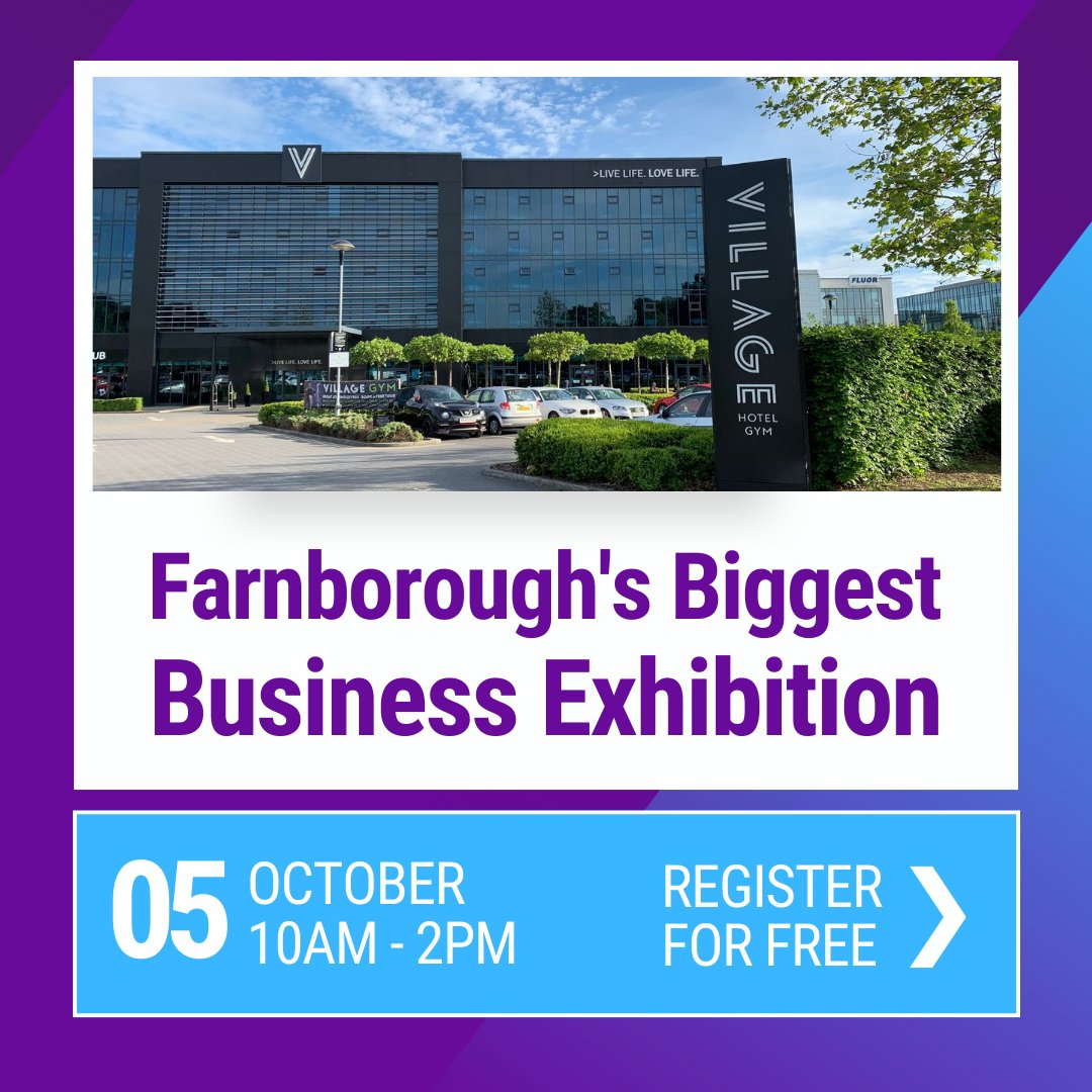 FarnboroughExpo's tweet photo. Generate genuine business leads and interest in your company's services at the Farnborough Business Expo on Thursday 5th October! STANDS STILL AVAILABLE FOR LOCAL BUSINESSES 🌟 https://t.co/DPFnNIizdM  #FarnboroughExpo https://t.co/rxURKHUQ6v