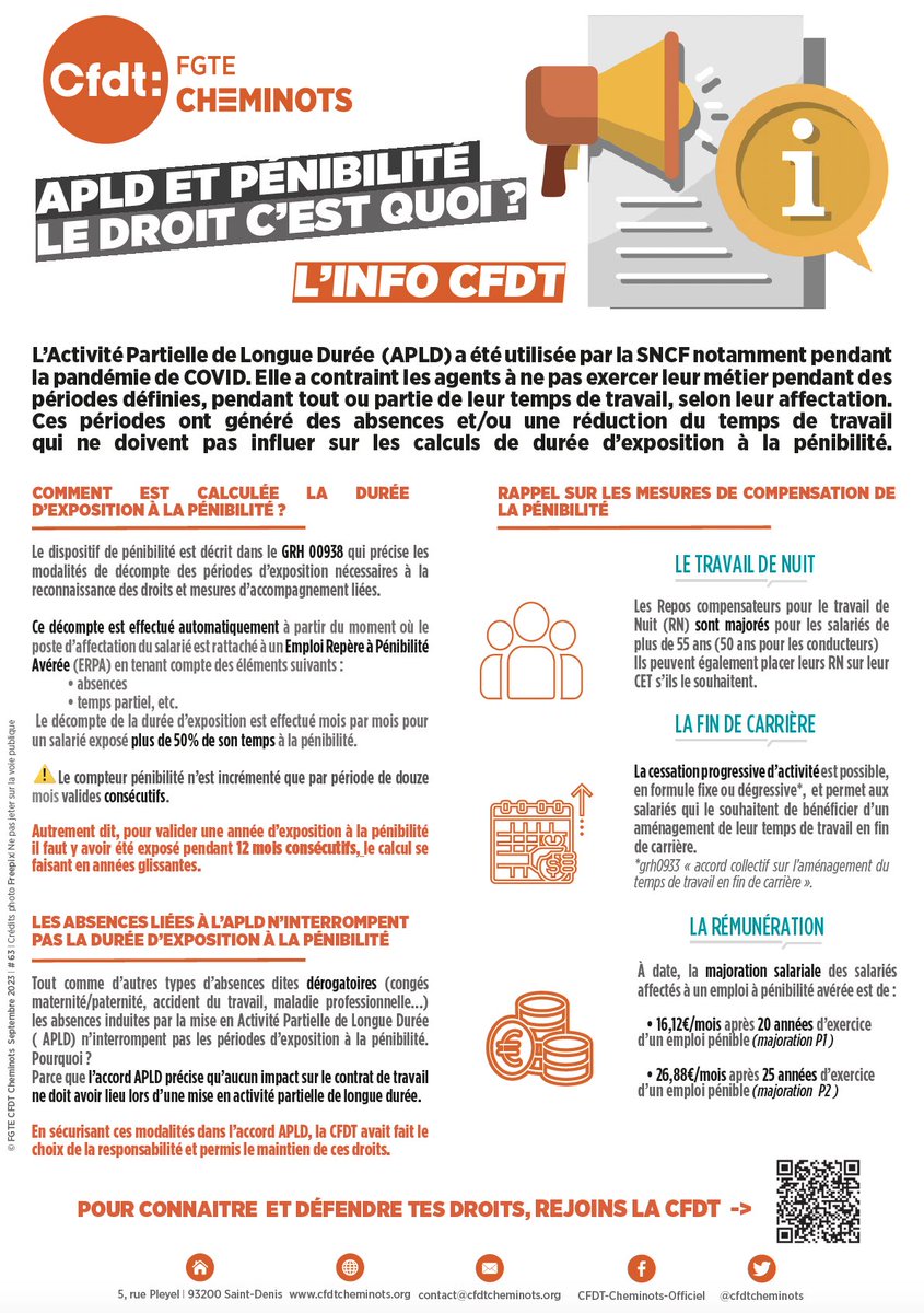E-TRACT || APLD &amp; pénibilité. Le droit, c’est quoi?
🔗 tinyurl.com/yc7pd9w3

#APLD #pénibilité #rémunération #travailleurs #cfdt #sncf #salaires #temps
