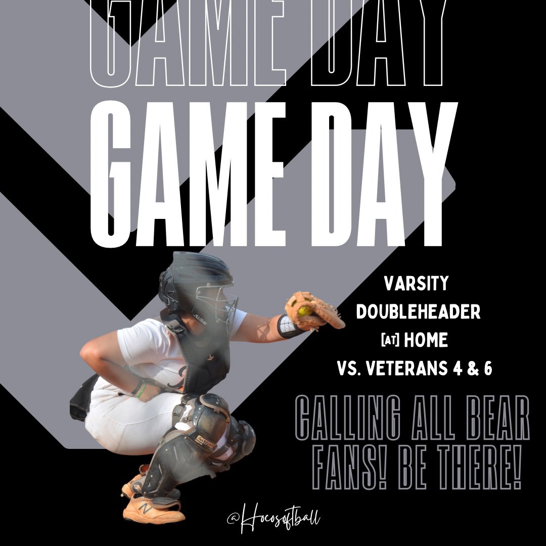 HoCoSoftball's tweet image. 🚨🚨🚨🚨Game Day!!! Come out as your Lady Bears face Veterans in a region doubleheader at HOME! #getonthebus #PROVEIT #OURcounty @Abbie_Havard06