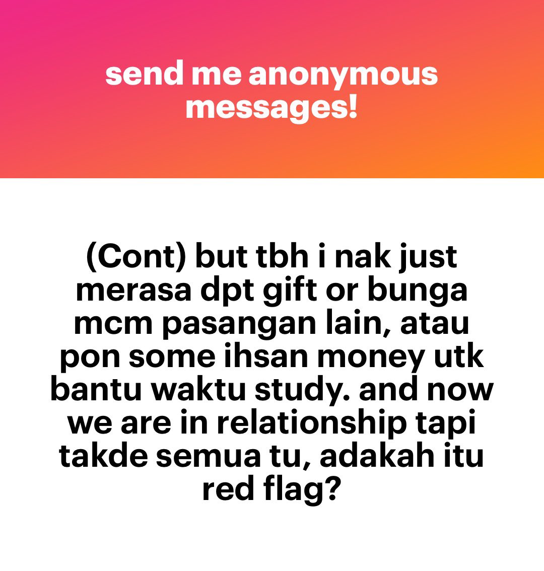 meinmokhtar's tweet photo. Adik keliru nak boipren ka nak sugardedi ka nak redflag. Too much pengaruh socmed. Huhu. Takudddd. Wang ihsan ni kan. Kena la bg ihsan balik. Hm https://t.co/ybcVyTIybY