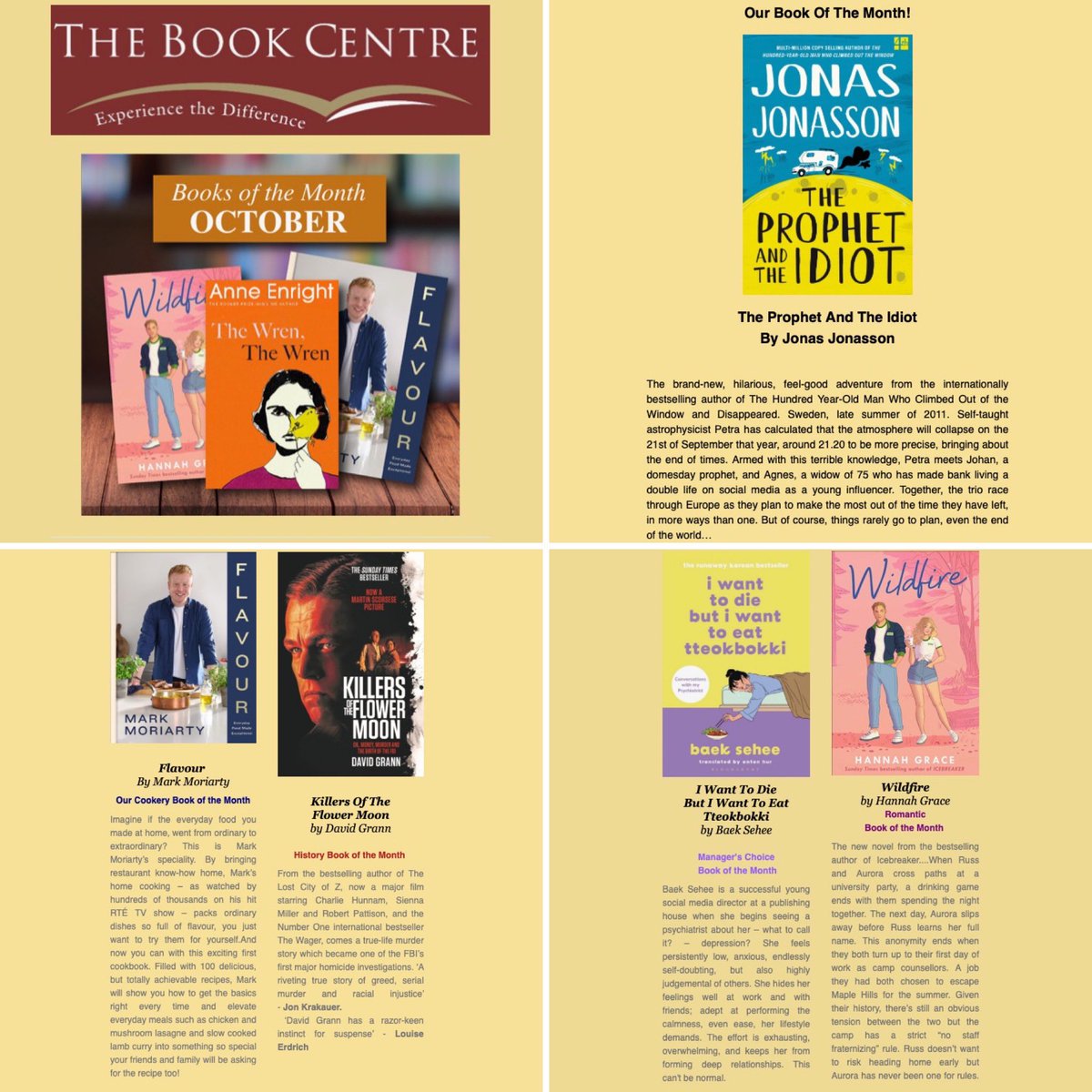 Our Books of the Month newsletter for October 2023 is now available to browse online here:  linktr.ee/thebookcentre  #Waterford #Kilkenny #Wexford #ShopLocal #ShopIrish