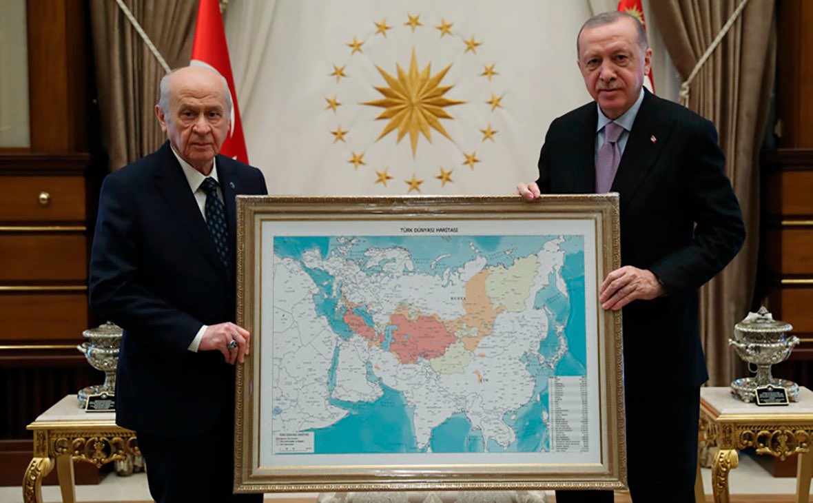Turkism and Islamic jihad are the driving ideologies behind the 2020-2023 Azeri-Turkish war and genocide against Artsakh/Nagorno-Karabakh.

The ideology of Turkism (i.e. pan-Turkism, pan-Turanism or Turanism) argues in the superiority of a supposed Turkish race and wants to unite