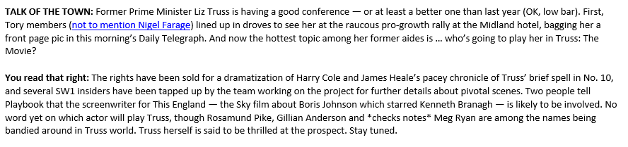 How grim is this! #LizTruss  <a href="/elenicourea/">Eleni Courea (on mat leave)</a>