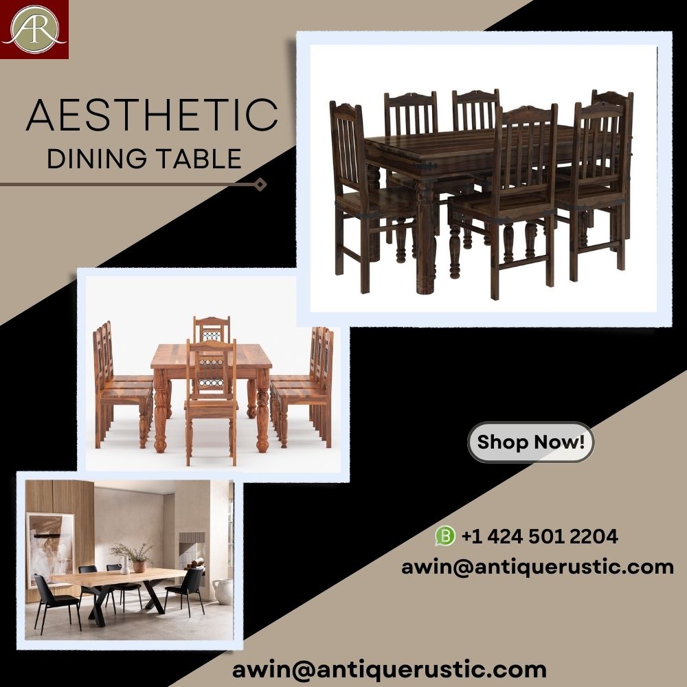 'Classic Wooden Dining Table with Seating'
Visit Now for More Info - 
 Contact Detail - +1 424 501 2204 
 Email - awin@antiquerustic.com
#DiningTableChairsSet #DiningRoomElegance #StylishDining #FurnitureEnsemble #CompleteDiningExperience #HomeDining #ChicDiningFurniture
