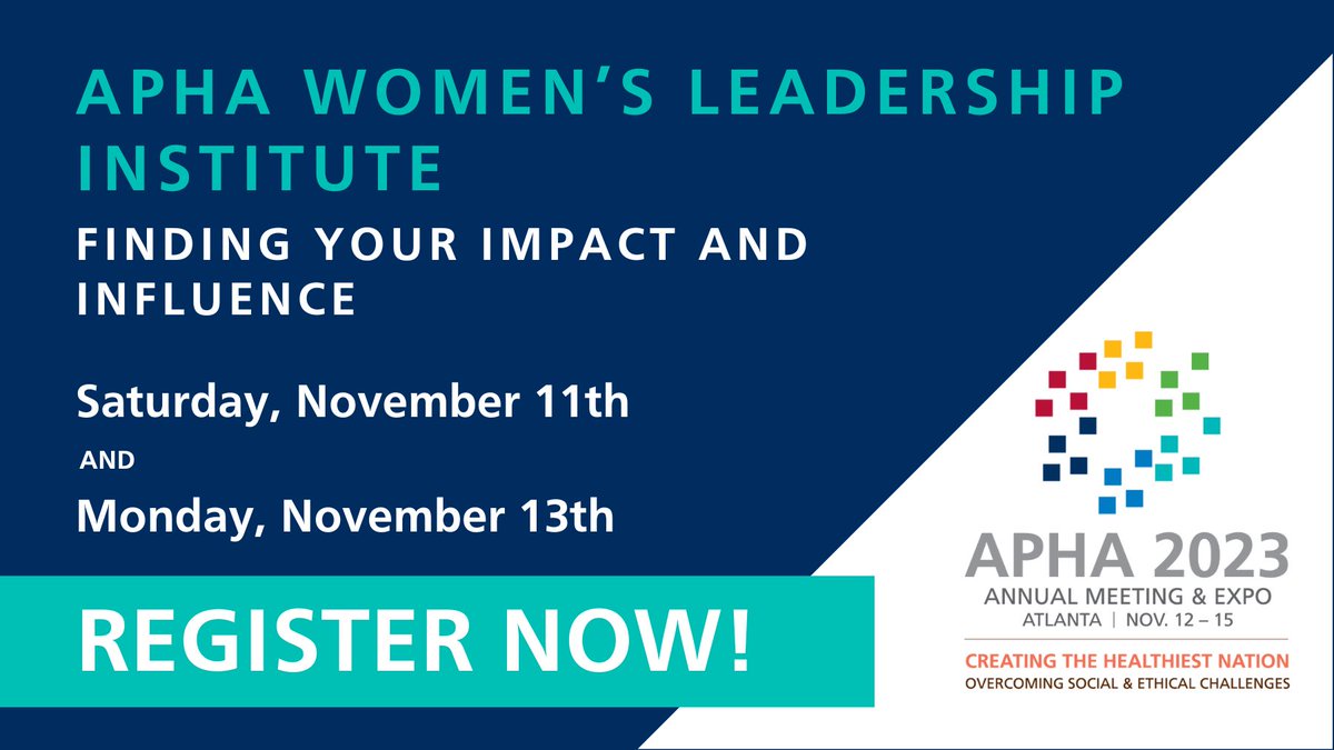 Register now to engage, collaborate, and grow with like-minded professionals and leaders and expand your influence as a leader in public health. Plus, <a href="/KayeBender9/">Kaye Bender</a> and I are the Co-Chairs and we would LOVE to share space with you! #APHA2023 APHA.org/AnnualMeeting
