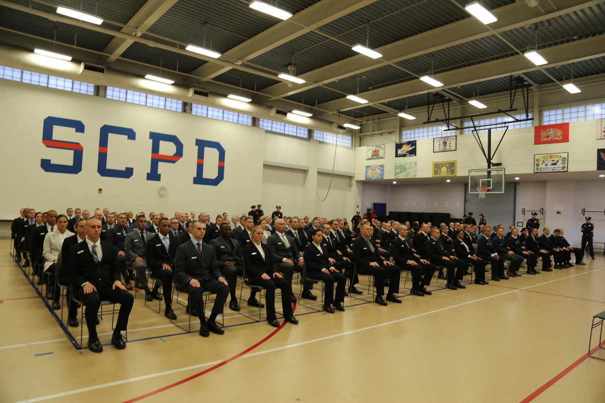 SCPDHq's tweet photo. Suffolk County Executive Steve Bellone and Police Commissioner Rodney K. Harrison swore in the latest class of recruits during a ceremony in Brentwood on Monday.  

Congratulations to the 190th class and best of luck in your careers! https://t.co/QmURkJH03c