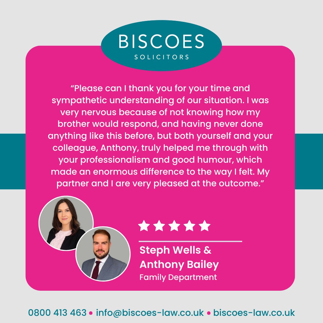 BiscoesIOW's tweet photo. At Biscoes, we pride ourselves on Great Service, Every Client, Every Time! Here's another glowing review for our #family team. Click here to find out how Steph and Anthony can help you👉https://t.co/0WyUsH8TPW https://t.co/DvShPuNipK