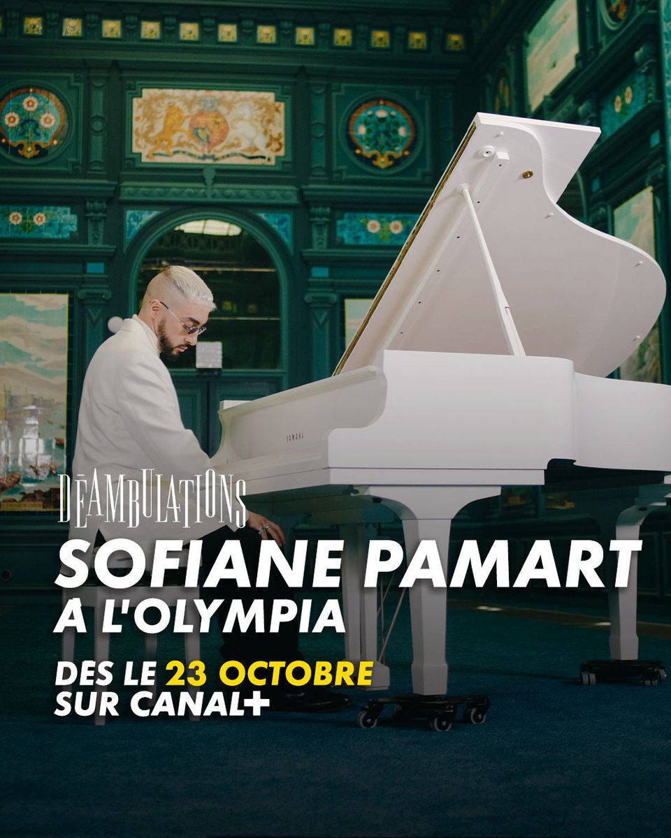 canalplus's tweet photo. Lieu mythique pour artiste unique.

Premier épisode de notre collection de concerts, #Déambulations, avec un concert exceptionnel de @SofianePamart en quatre temps, dans quatre lieux de l'@OLYMPIAHALL. Disponible dès le 23 octobre. https://t.co/iArdA5jDE7