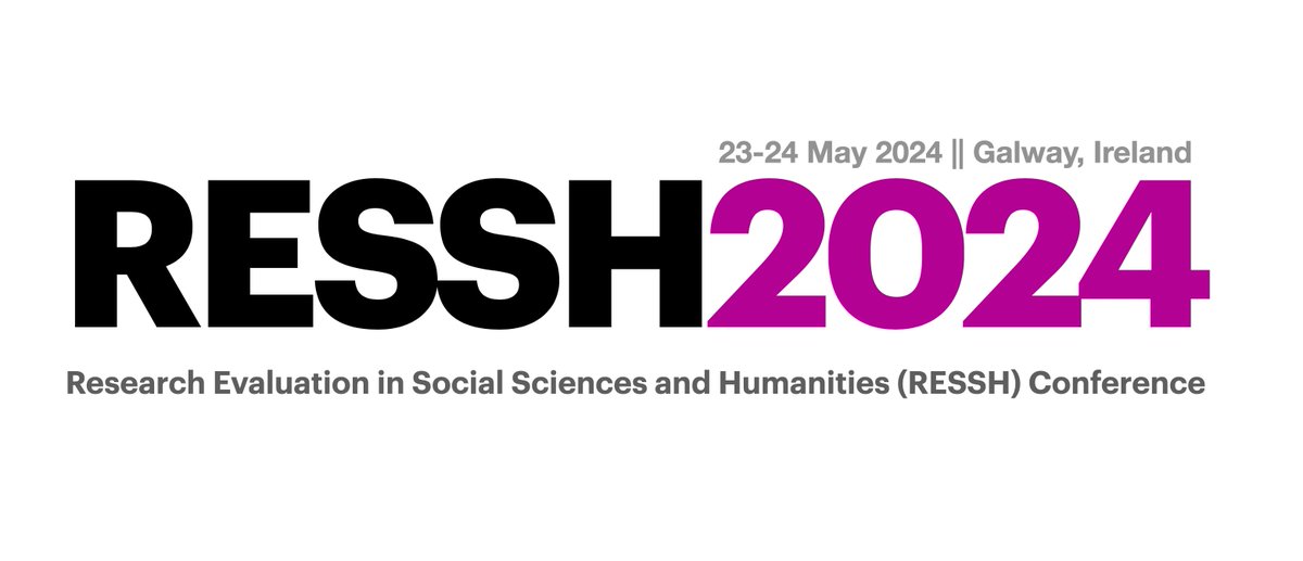 Save the dates! #RESSH2024 is coming. We’ll meet on 23-24 May 2024 in Galway, Ireland. Prepare your contributions for 'Open Research in the Humanities and Social Sciences: Evaluation, Infrastructure, and Practices.' #ResearchEvaluation #SSH #HigherEducation #ScienceofScience