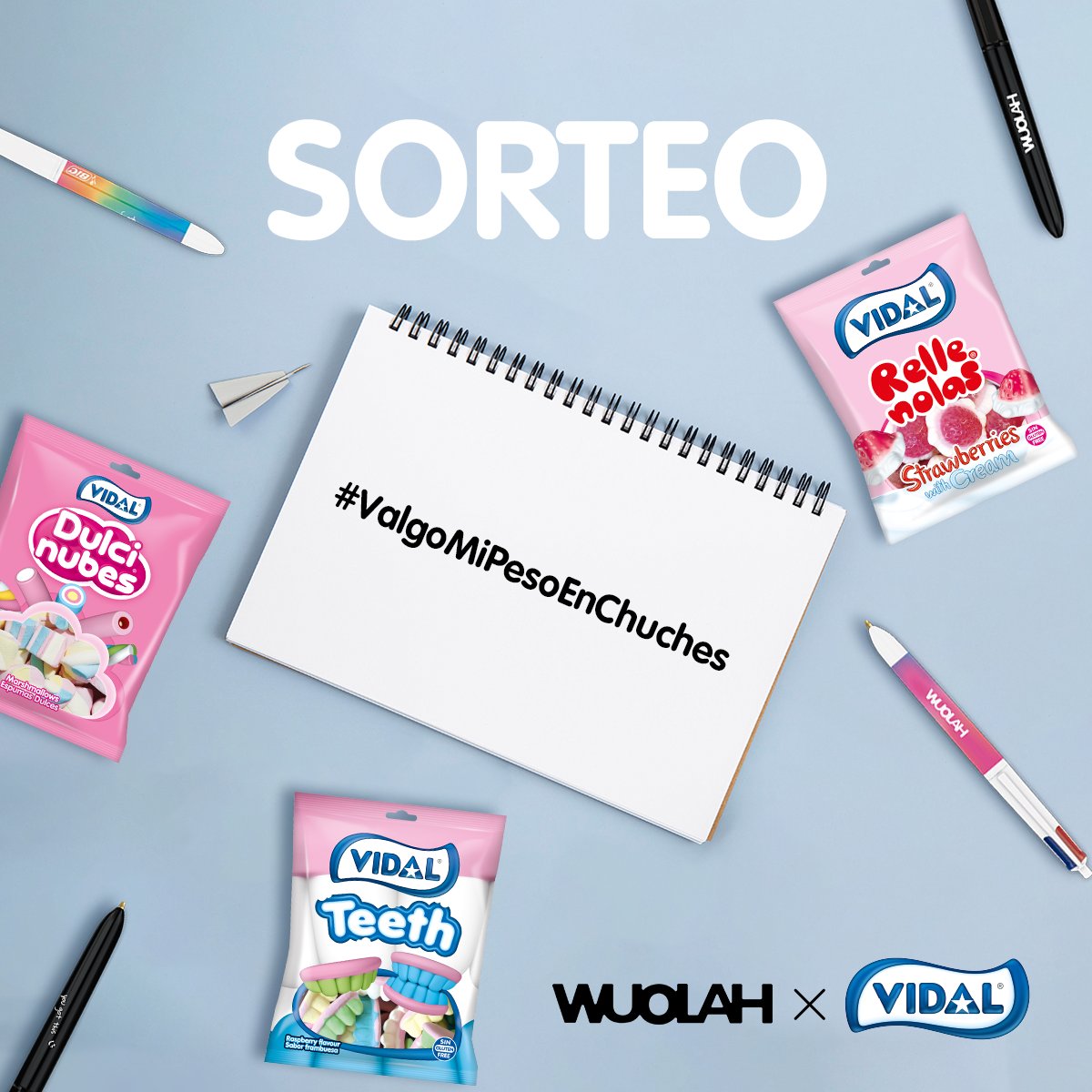 SORTEAZO 
 
quieres ganar tu peso en bolsas de chuches, bolis de Wuolah, merchan y un año de Wuolah PRO?

- sigue a @wuolah y <a href="/Vidal_Golosinas/">Vidal Golosinas</a> 

- haz rt

- responde al tweet con #ValgoMiPesoEnChuches

el día 10 decimos ganador 🍀