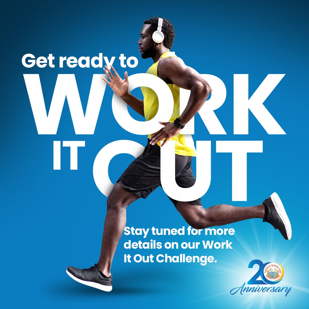 NHFJamaica's tweet photo. Healthier Moves= Healthier YOU! 💙I✨
Get ready to join the #WorkItOutChallenge! Stay tuned for more details and let's work towards a better, healthier version of ourselves together! 🙌🏾
#WorkItOut #NHFJamaica #NHFIsHereForYou #goodhealth #HealthierMovesHealthierYou https://t.co/vjRk2MT172
