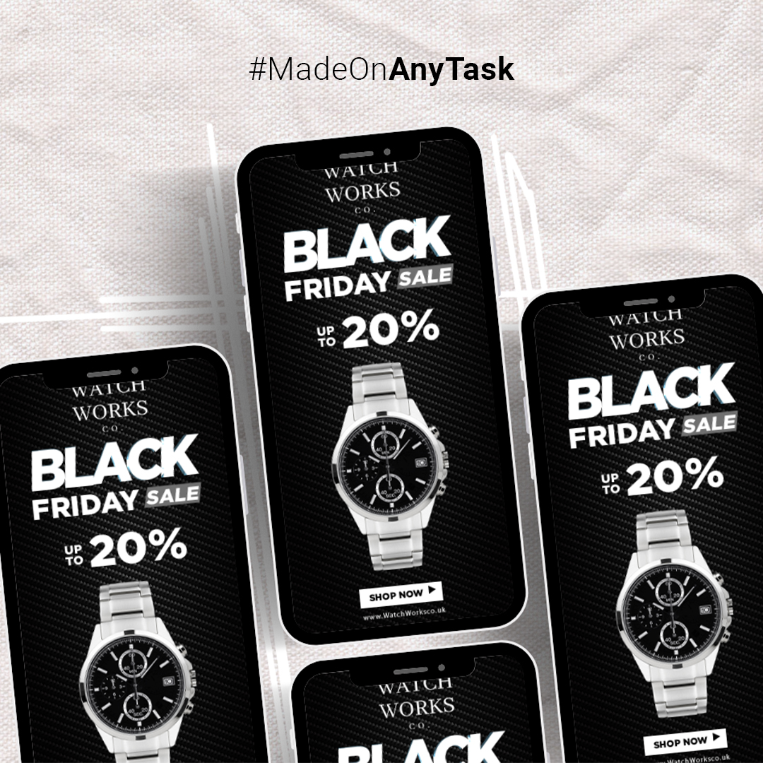 anytaskofficial's tweet photo. Running banner ads? Need a Black Friday web banner? Make your promotions pop!
#BlackFriday #WebDesign #BannerAd #Adverts #GraphicDesign #BannerDesigns https://t.co/WbqtuPymnb