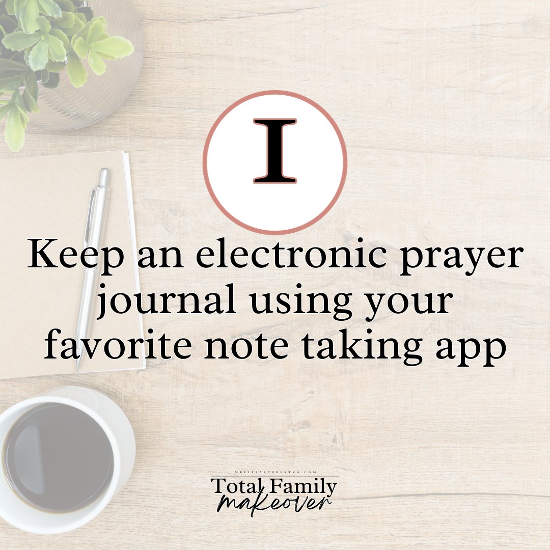 MelSpoelstra's tweet image. There are many different systems for keeping up with prayer requests and being diligent in prayer, and no one is more right or wrong than the other. The important thing is that we make an effort to pray consistently.

#prayertips #prayerhelp #totalfamilymakeover