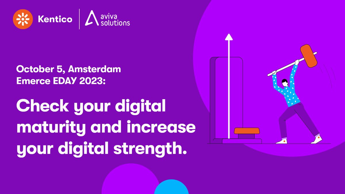 🚀 Join us and our Gold Partner @AvivaSolutions at @Emerce EDAY 2023 in Amsterdam on October 5, 2023. Meet our digital transformation experts and discover how to evolve from a simple website to a data-driven digital experience.
🤜 bit.ly/3rcHuem