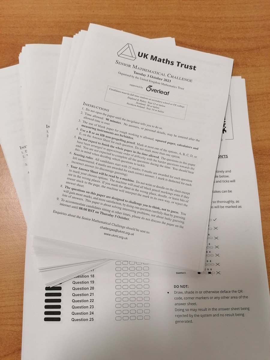mrbell_maths's tweet photo. It's that time of year again!
Brain = engaged

@UKMathsTrust #seniormathschallenge https://t.co/9ZfI15q1nM