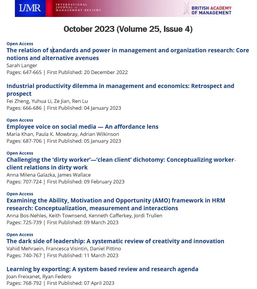 #Newissue published – October 2023!

#management #business #openaccess 
<a href="/bam_ac_uk/">British Academy of Management</a> @WileyBusiness 

onlinelibrary.wiley.com/toc/14682370/2…
