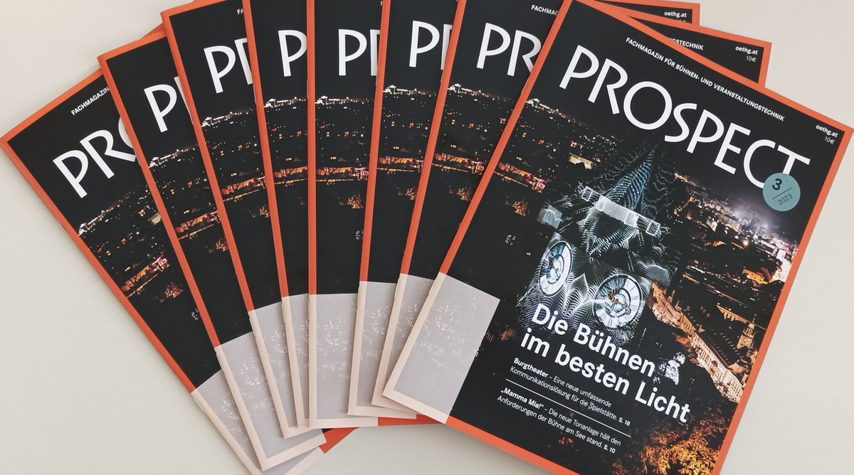 oethg's tweet photo. PROSPECT – Ausgabe 3 / 2023 soeben erschienen!

PROSPECT Das Fachmagazin für Bühnen- und Veranstaltungstechnik der OETHG ist soeben erscheinen und der Versand hat begonnen! Unsere Mitglieder werden in den kommenden Tagen ihre persönliche Ausgabe in Händen halten können. https://t.co/Gnp4N0vlHI