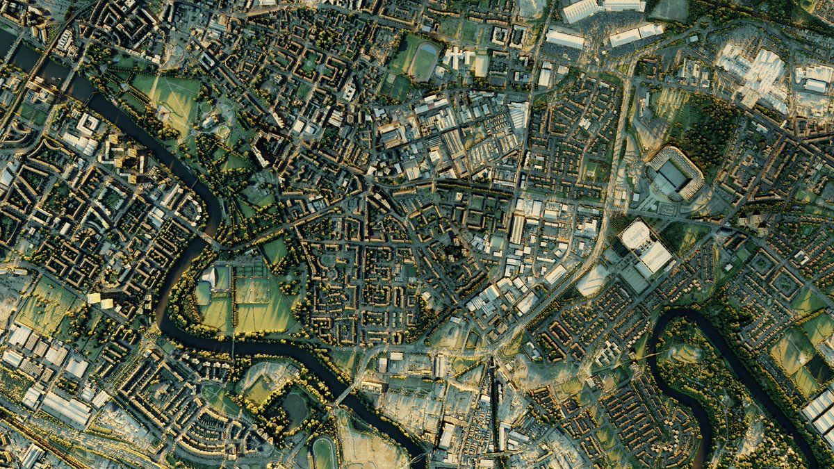 Giving Glasgow the lidar + aerial imagery treatment today, using Scottish Remote Sensing Portal data