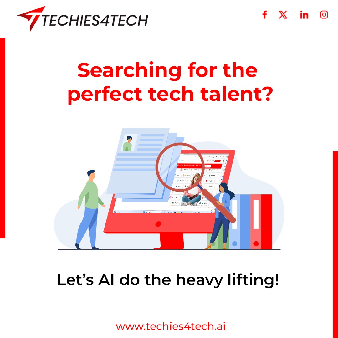techies4techai's tweet image. Finding the perfect tech talent can be a challenge. But not anymore! 

Employers, create your account on Techies4Tech.ai and discover the ideal candidate for your technology needs. Join us now: 🧩💼

 #TechRecruiting #HireSmart #techies4tech #technology #techjobs #hire