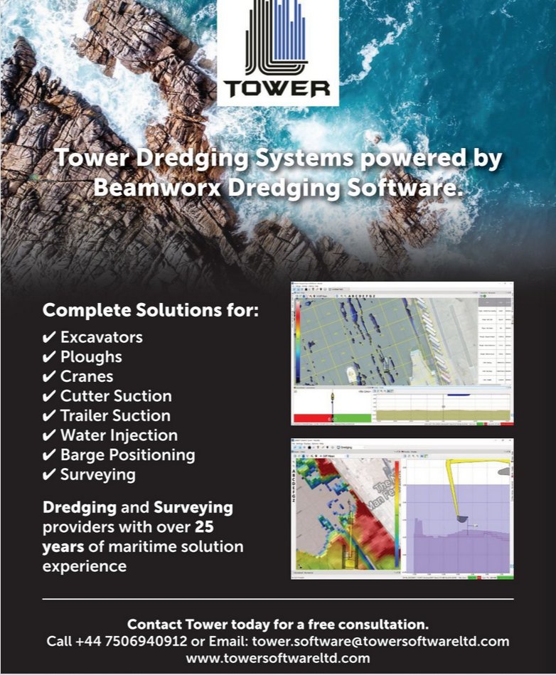 Tower Software.
Tower Dredging systems powered by Beamworx Dredging software.
Call John Sheedy for all your complete Solutions. 07506940912
Email tower.softwear@towersoftwareltd.co.uk
Or head over to towersoftwareltd.com