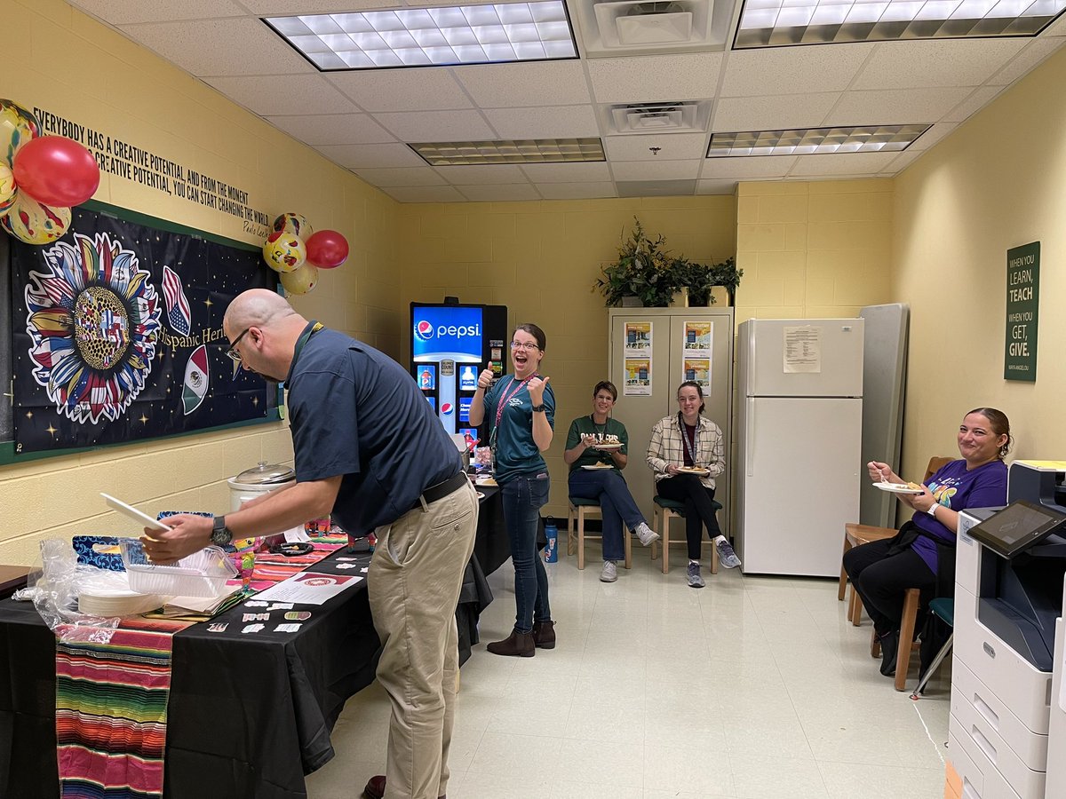 EyleenGRivera's tweet photo. Staff Potluck Celebrating HHM! #pantherpride #BHS https://t.co/RNkmJs6Bkj