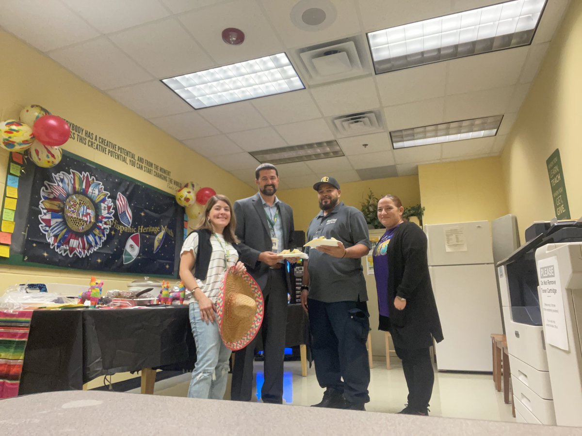 EyleenGRivera's tweet photo. Staff Potluck Celebrating HHM! #pantherpride #BHS https://t.co/RNkmJs6Bkj