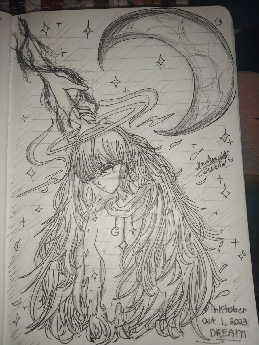 Midnights_ALTY's tweet photo. Happy 80 followers but also happy inktober! Today's theme is dream (day 1) #inktober2023 #inktober2023day1 #inktober2023dream #art #sketch #drawing #ArtistOnTwitter #artshare https://t.co/bQk8R8QMfU