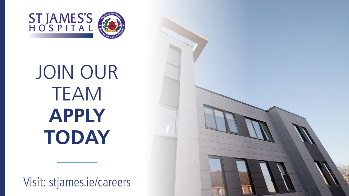 stjamesdublin's tweet photo. Our #vacancies this week include:
#ClinicalNurseSpecialist - #ClinicalNurseManager -
#StaffNurse - Candidate #AdvancedNursePractitioners - Specialist Surveillance #Scientist - #informationtechnology Officer- #QualityOfficer
#ApplyNow at https://t.co/UMY9ZNJ5z7
#jobs #hiring https://t.co/T6yc1OGg83