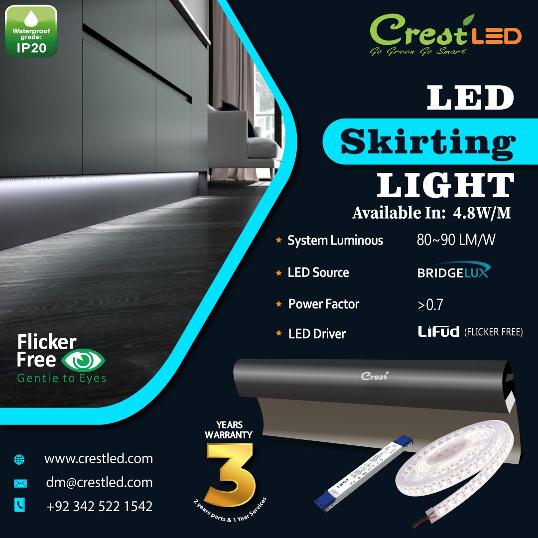 PakCrest's tweet image. LED Skirting Light

Visit our website for more information:crestled.com/c/led-lights/l…

Contact Us: 03425221542
Email:sales@crestled.com

#LEDSkirtinglight #spikelight
#LEDcompactLight #SiliconStripLight
#LinearRecessedSuspendedLight
#pendantsuspendedlight #crestled
#crestpak