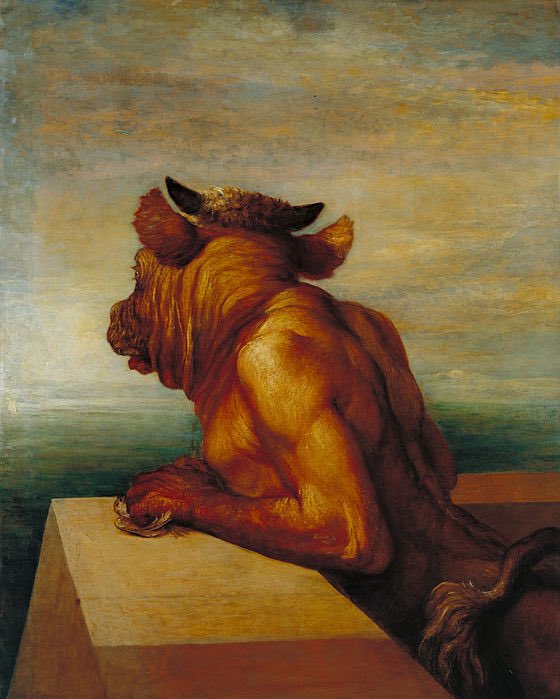 #ClassicsTober23 Day Three: Asterion The Minotaur by George Frederic Watts (1885)