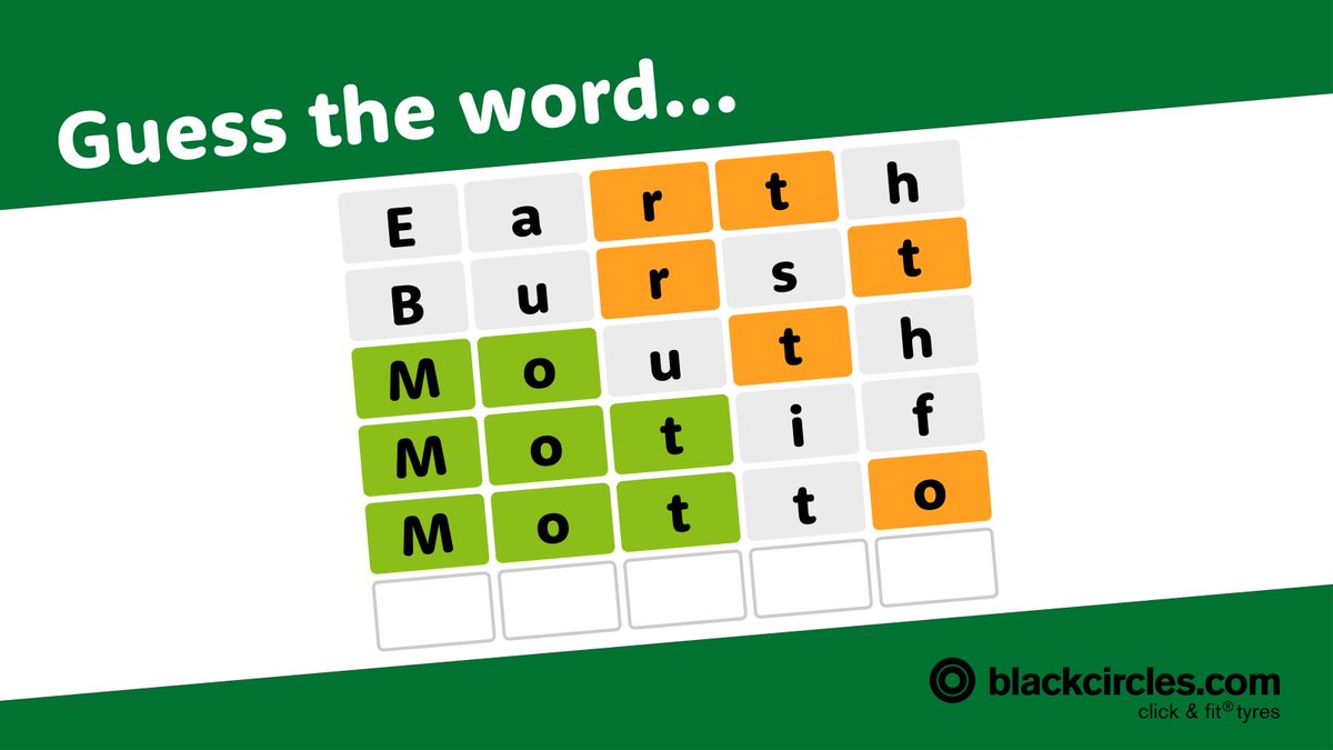 It's time for a new challenge 💬

Can you guess the five-letter word given the clues?
 *hint* It's car related...

🟩 Right letter, right place
🟧 Right letter, wrong place

Comment your answer below for the chance to win a ₤20 Amazon voucher on us!

Comp ends: Oct 10th.