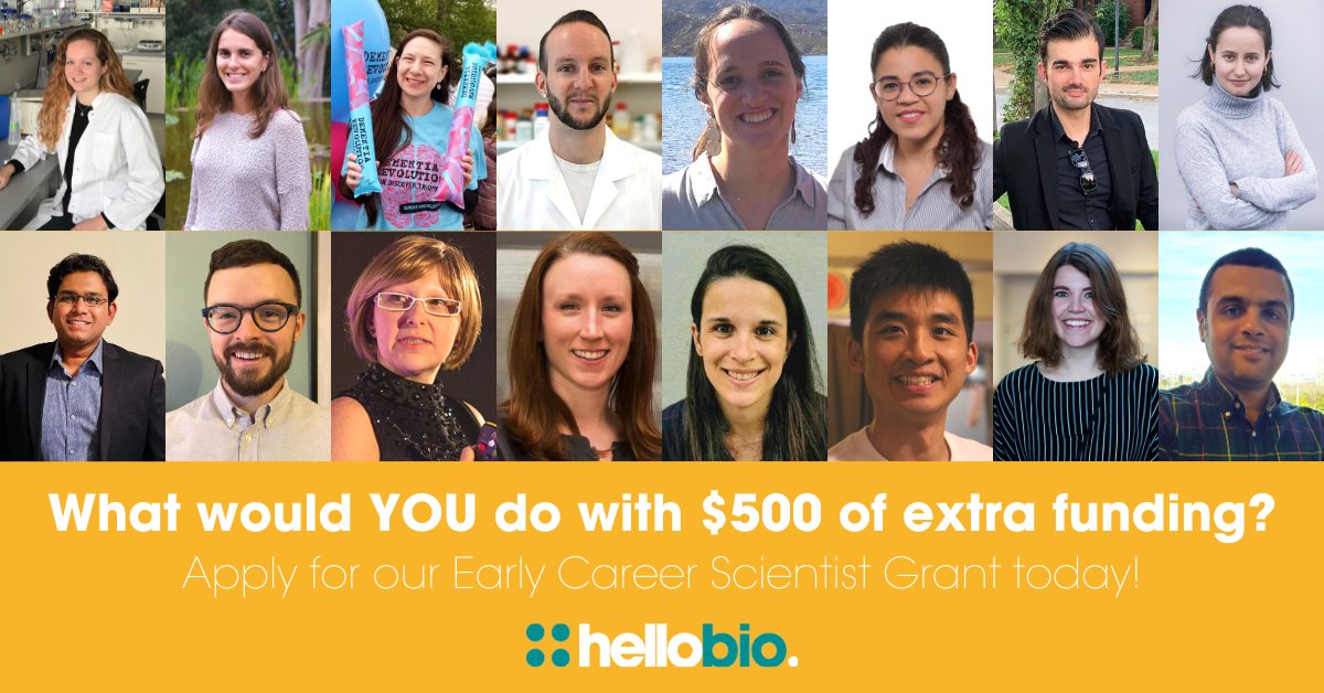 Applications are now open for our next Early Career Scientist Grant! 👩‍🔬👨‍🔬

If you're a life science PhD or postdoc, simply apply online and our $500 grant could be yours! 💵

Find out more here: ow.ly/Eka850PSmkb

#sciencetwitter #sciencegrants #sciencefunding