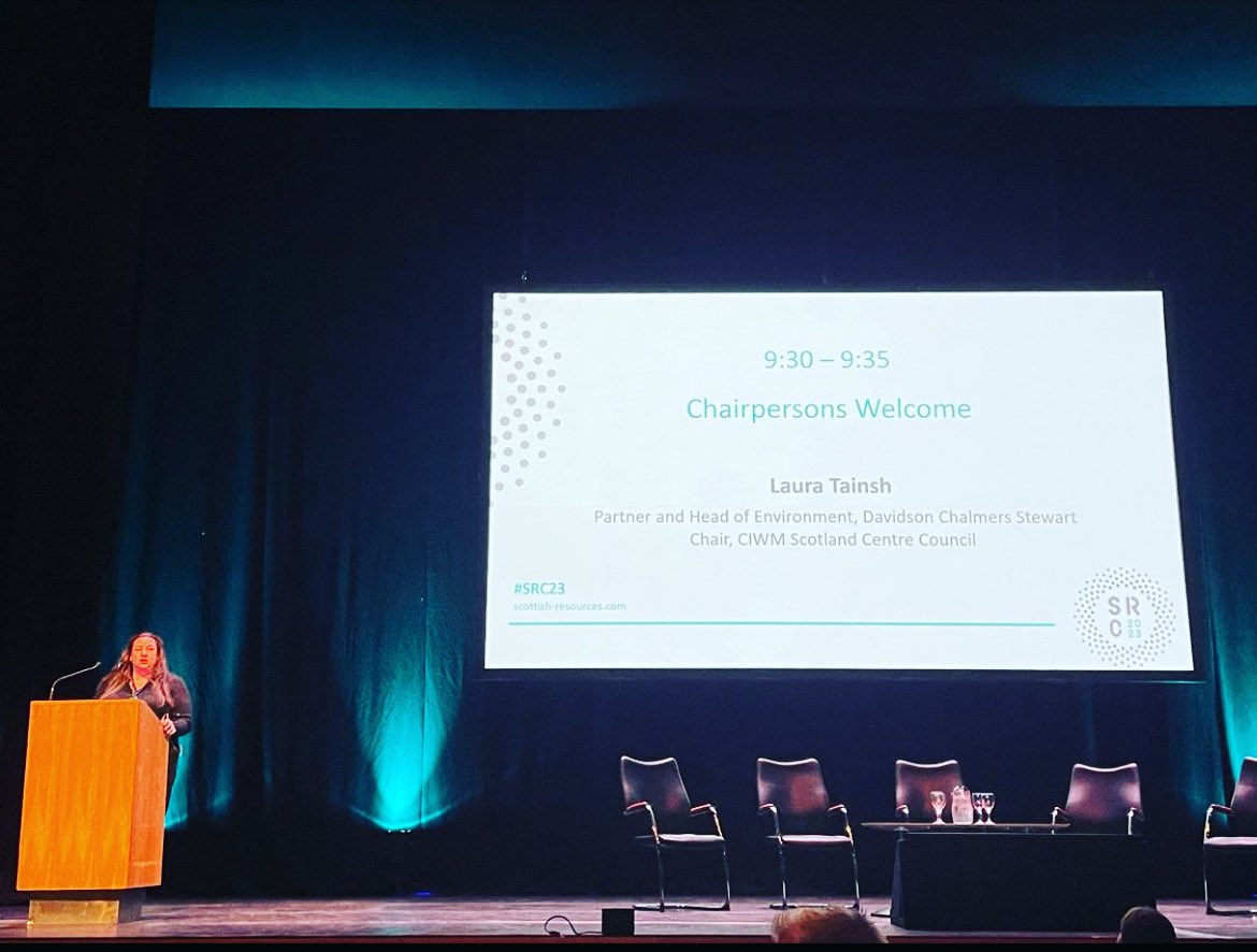 Chairing #SRC23 in Perth for the next two days as the Chair of  <a href="/CIWMScotCentre/">CIWM Scotland</a> 
#environmentallaw
#circulareconomy
#wasteandresources