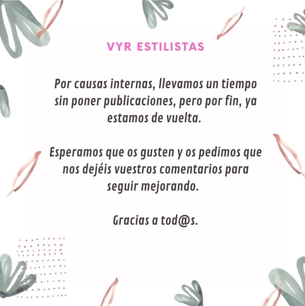 vyrestilistas's tweet photo. Hola a tod@s, estamos de vuelta con nuestras publicaciones en redes tras un parón por causas internas. Esperamos que os gusten y que nos hagáis todas las propuestas que consideréis, vuestros comentarios son recibidos siempre con cariño y con nuestra intención de seguir mejorando https://t.co/g3fFEqZ6aE