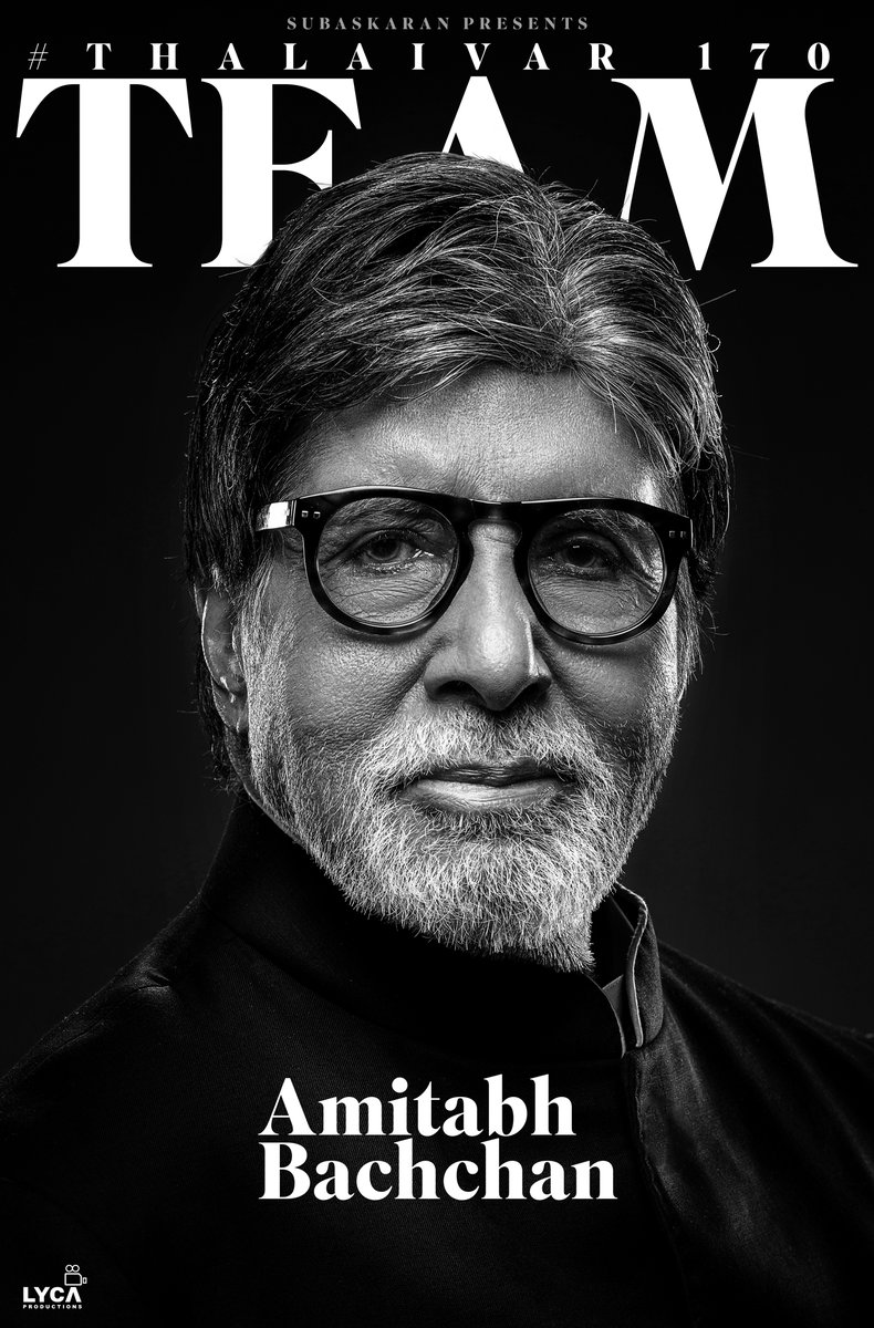 Welcoming the Shahenshah of Indian cinema ✨ Mr. Amitabh Bachchan on board for #Thalaivar170🕴🏼

#Thalaivar170Team reaches new heights with the towering talent of the one &amp; only 🔥 <a href="/SrBachchan/">Amitabh Bachchan</a> 🎬🌟😍

<a href="/rajinikanth/">Rajinikanth</a> <a href="/tjgnan/">Gnanavel</a> <a href="/anirudhofficial/">Anirudh Ravichander</a> #FahadhFaasil <a href="/RanaDaggubati/">Rana Daggubati</a>