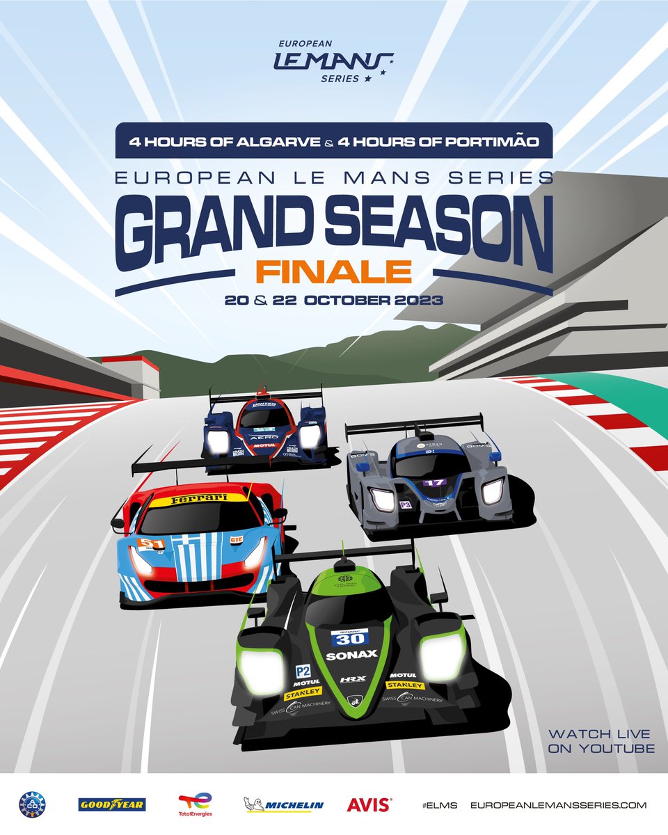 Two races. All to play for at @AIAPortimao. 🔥 The Portuguese rollercoaster hosts the #ELMS Grand Season Finale with the #4HAlgarve (Round 5) on Oct.20 and the #4HPortimao (Round 6) on Oct.22. 👊🏻 🎫 Book your tickets from 10€ (bit.ly/ELMSPortimao)