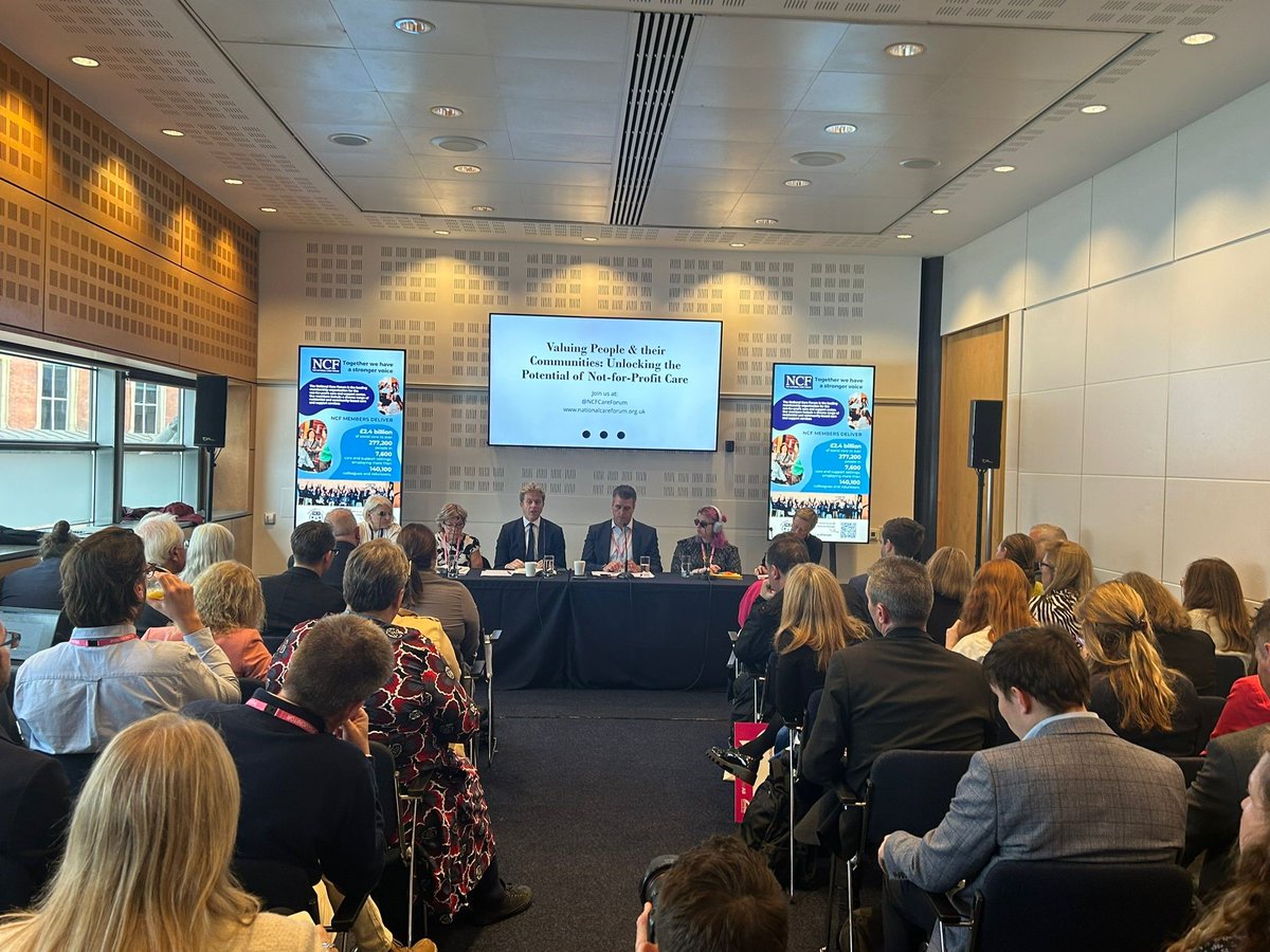 Delighted to support the @NCFCareForum event at the Conservative Party Conference on the role of social care in communities, with the APPG's Lived Experience Co-Chair Hope Lightowler on the panel.