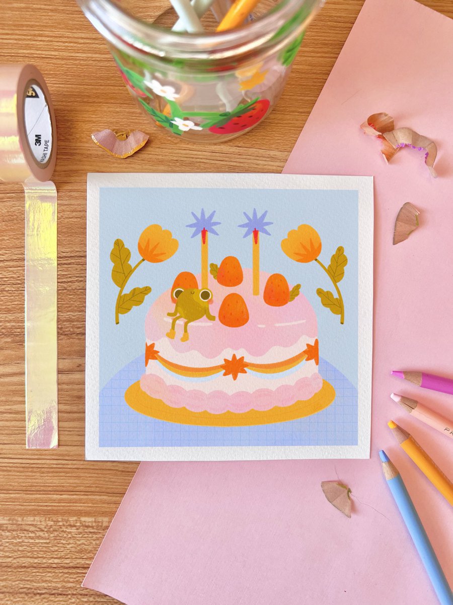 thejessiecarper's tweet photo. Day 3: Sweet 🍰✨🐸
#peachtober23 https://t.co/SXUQlKQzCV