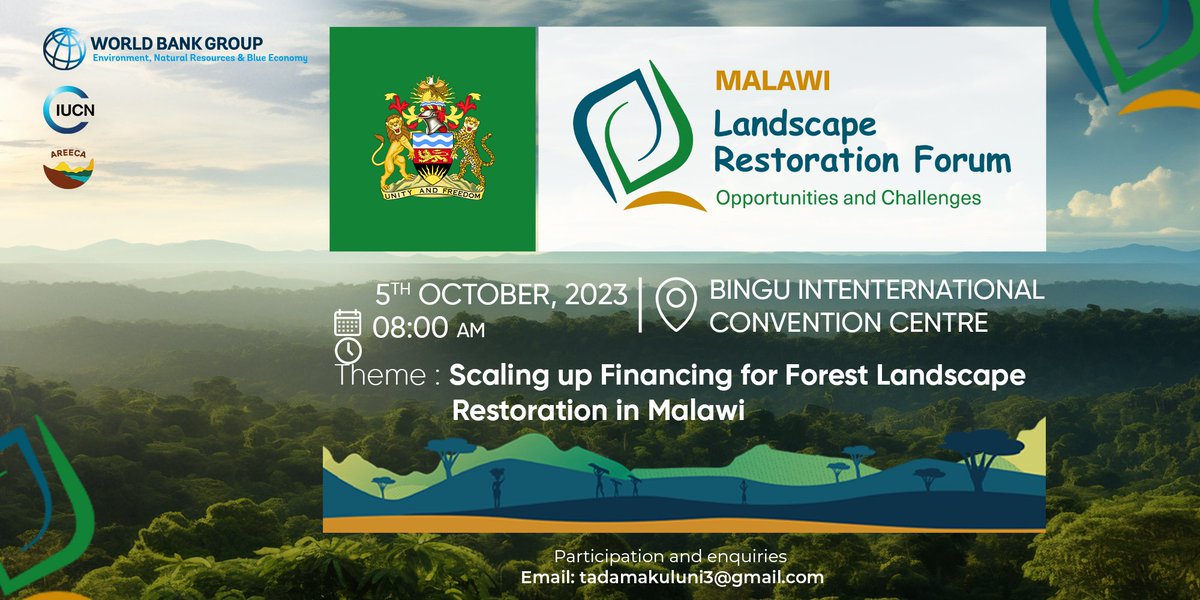 AEJ Malawi (@aej_malawi) on Twitter photo Malawi Landscape Restoration Forum. This Thursday.
<a href="/WorldBankAfrica/">World Bank Africa</a>
<a href="/WorldBank/">World Bank</a>
<a href="/WBG_Climate/">World Bank Climate</a>
<a href="/cisonecc_malawi/">Civil Society Network on Climate Change (CISONECC)</a>
<a href="/WFSJ/">World Federation of Science Journalists</a>
<a href="/Times360Malawi/">Times 360 Malawi</a>
<a href="/zodiakonline/">Zodiak Online</a> Malawi Landscape Restoration Forum. This Thursday.
<a href="/WorldBankAfrica/">World Bank Africa</a>
<a href="/WorldBank/">World Bank</a>
<a href="/WBG_Climate/">World Bank Climate</a>
<a href="/cisonecc_malawi/">Civil Society Network on Climate Change (CISONECC)</a>
<a href="/WFSJ/">World Federation of Science Journalists</a>
<a href="/Times360Malawi/">Times 360 Malawi</a>
<a href="/zodiakonline/">Zodiak Online</a>