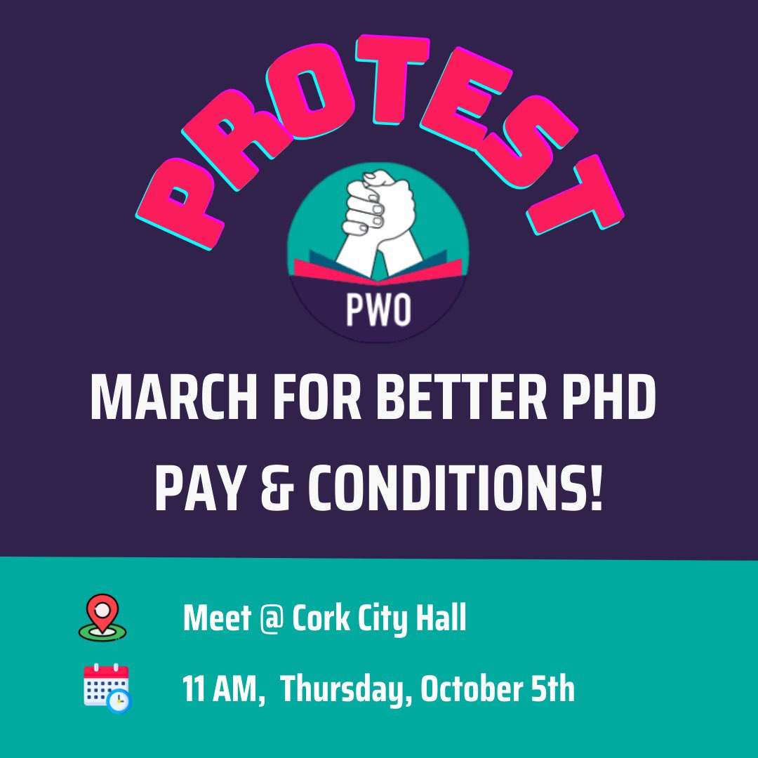 Can’t make it to Dublin? We’ll see you in Cork! #PGRsDeserveBetter #ResearchIsWork