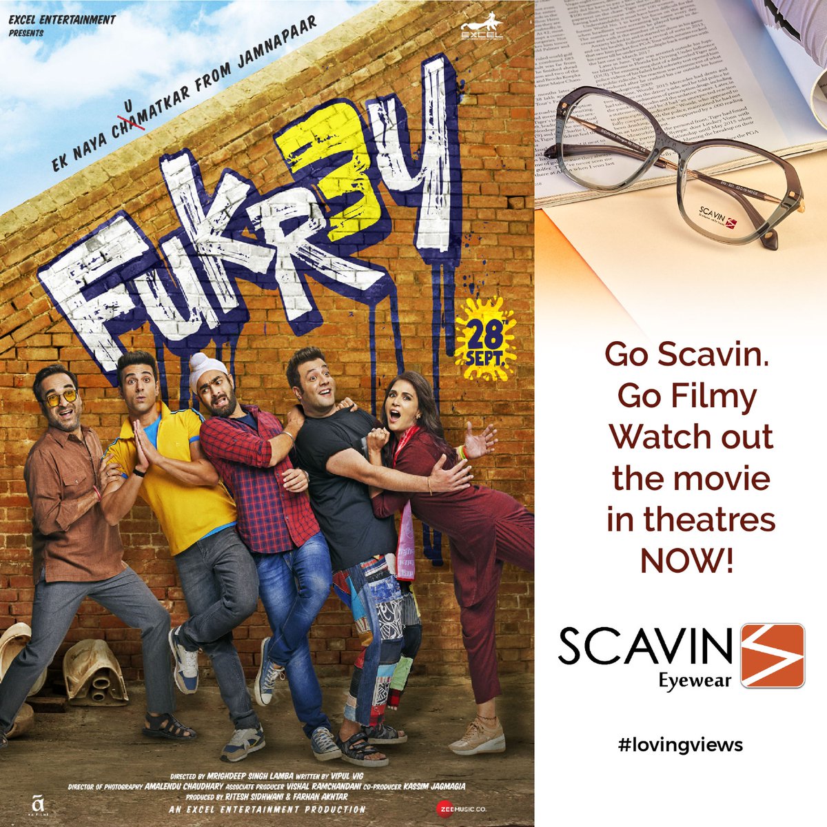 Scavin_'s tweet photo. Scavin eyewear aapka fashion companion.
Har ek unique frame ke saath, karein aapne look kocomplete har din.
For inquiries contact:- +91 9810245553 or info@scavin.in
#FukreyReturns #movies #moviemaking #movielocation #fun #scavin https://t.co/RVn9HqoXLb