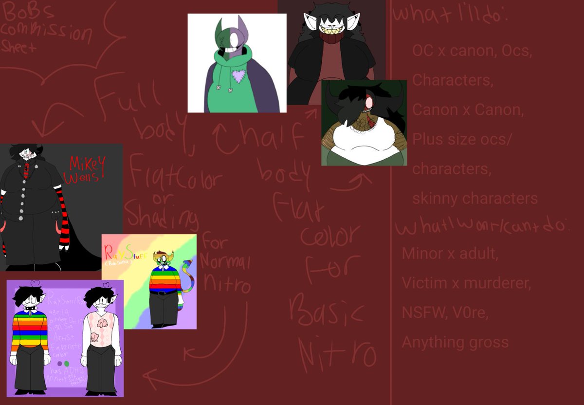 LUCIFERGUTSVA's tweet photo. My commission sheet! Sorry if it looks messy, it's my first time making one!! https://t.co/pmzxsm4iBi