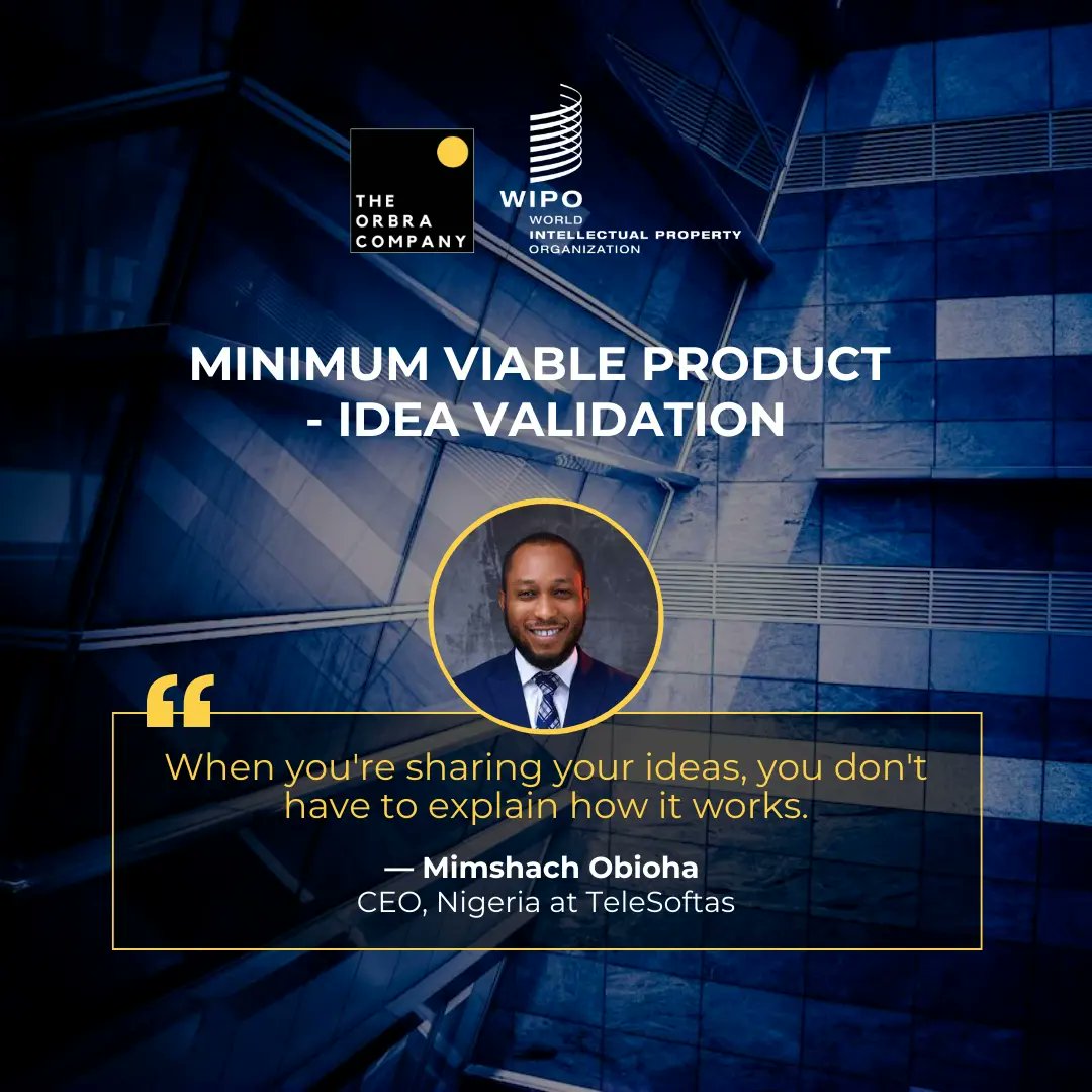 Theorbracompany's tweet image. A big thank you to @Mimshachking for expanding our horizons on &quot;Minimum Viable product -Idea Validation&quot;
Your knowledge is a true asset to the startup community!

#orbracompany #orbrainstitute #worldintellectualpropertyorganization #wipo2023 #intellectualproperty #innovation